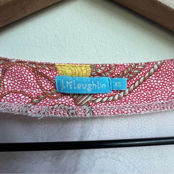 J. McLaughlin XS Seashell Rope Scroll Catalina Cloth Emma Dress Red Coastal - Picture 11 of 12